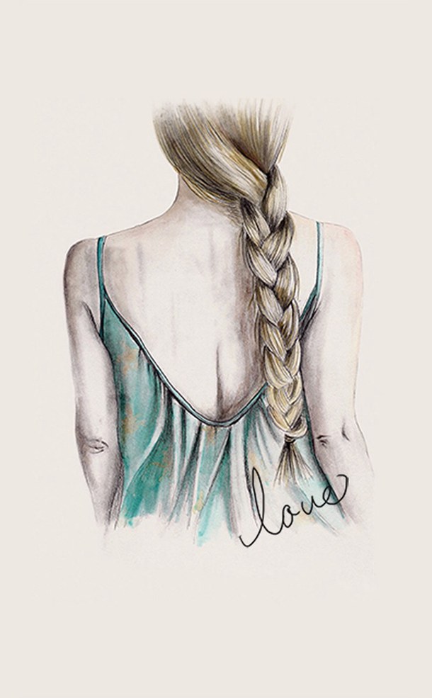 610x985 Art - Girl Sketch Wallpaper