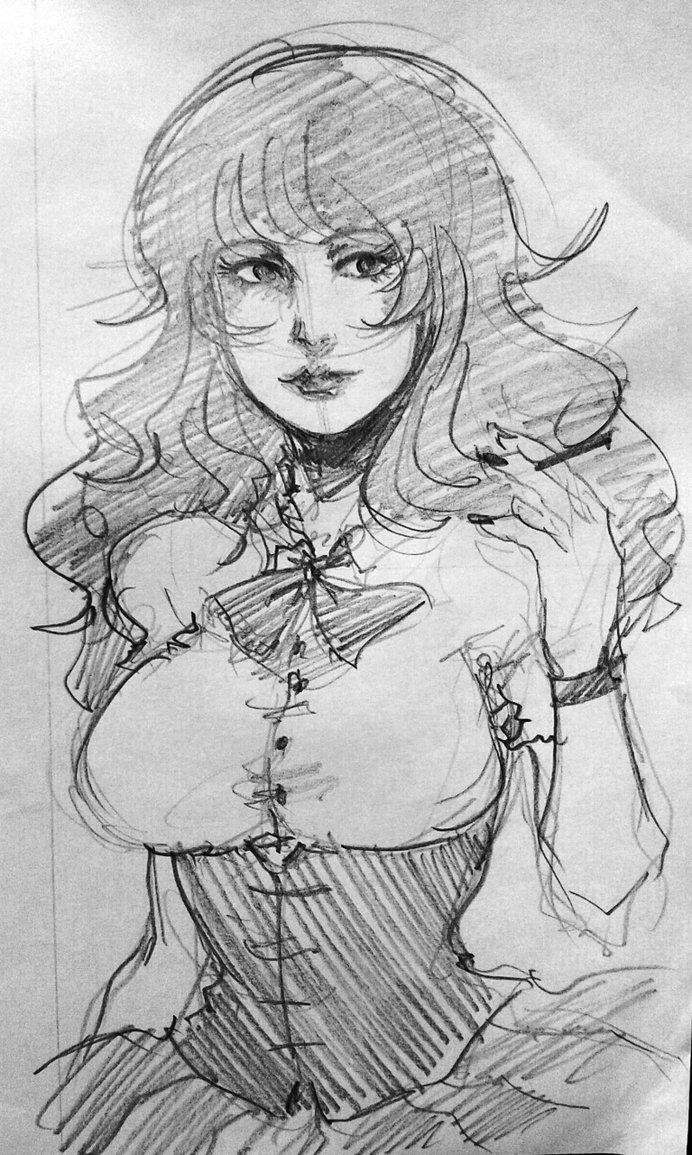 692x1155 Girl Smoking Sketch By Jnab - Girl Smoking Sketch