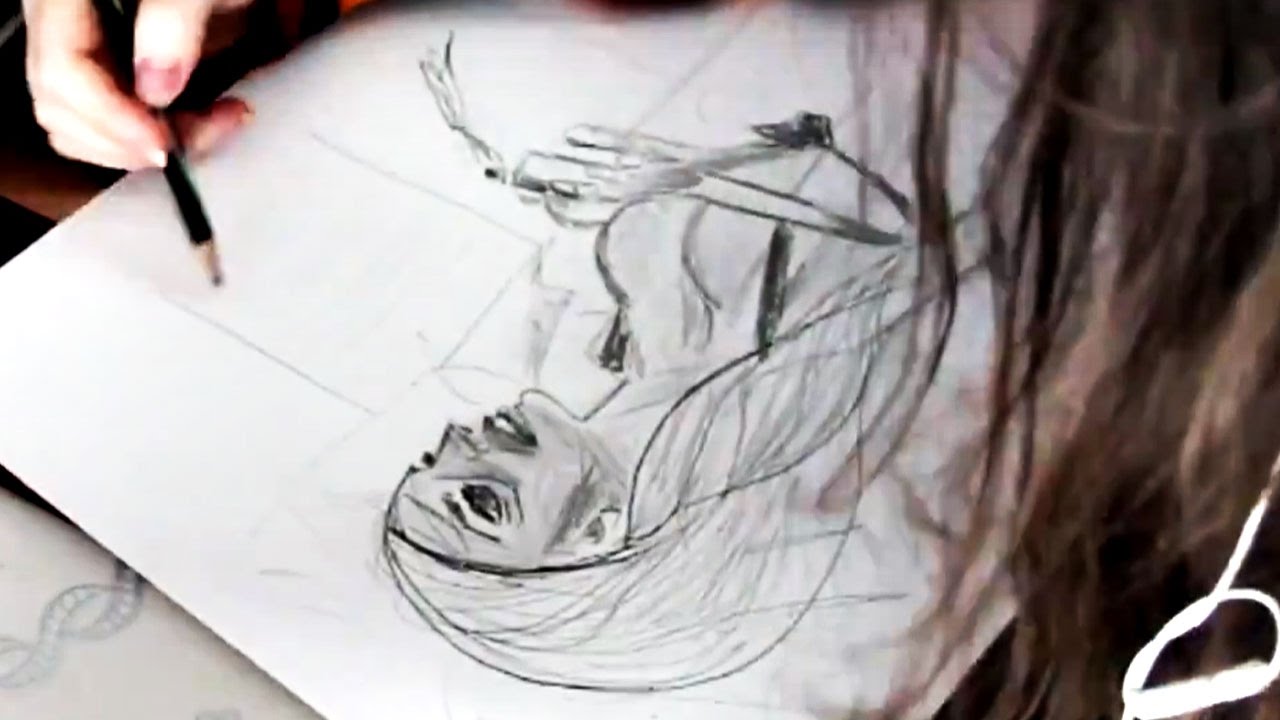 1280x720 Smoking Girl Speed Drawing Kreatin - Girl Smoking Sketch