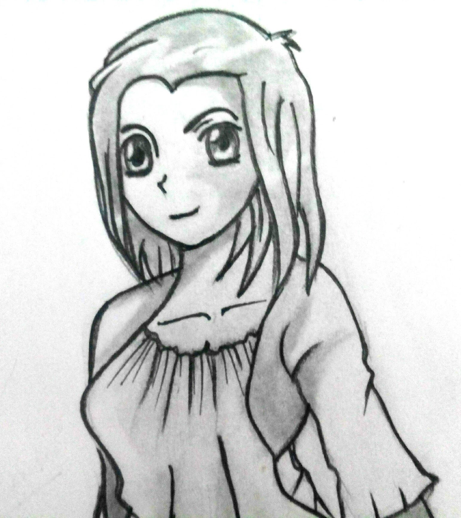 1542x1732 How To Draw A Manga Standing Girl - Girl Standing Sketch