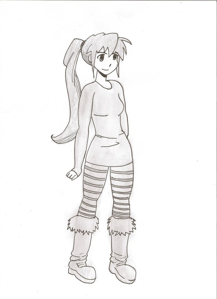 762x1048 Manga Girl Standing By Whiteknightx5 - Girl Standing Sketch
