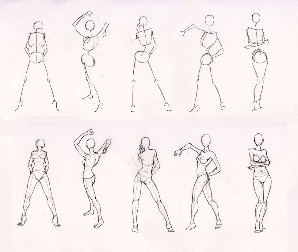 972x822 Sketches 28 - Girl Standing Sketch