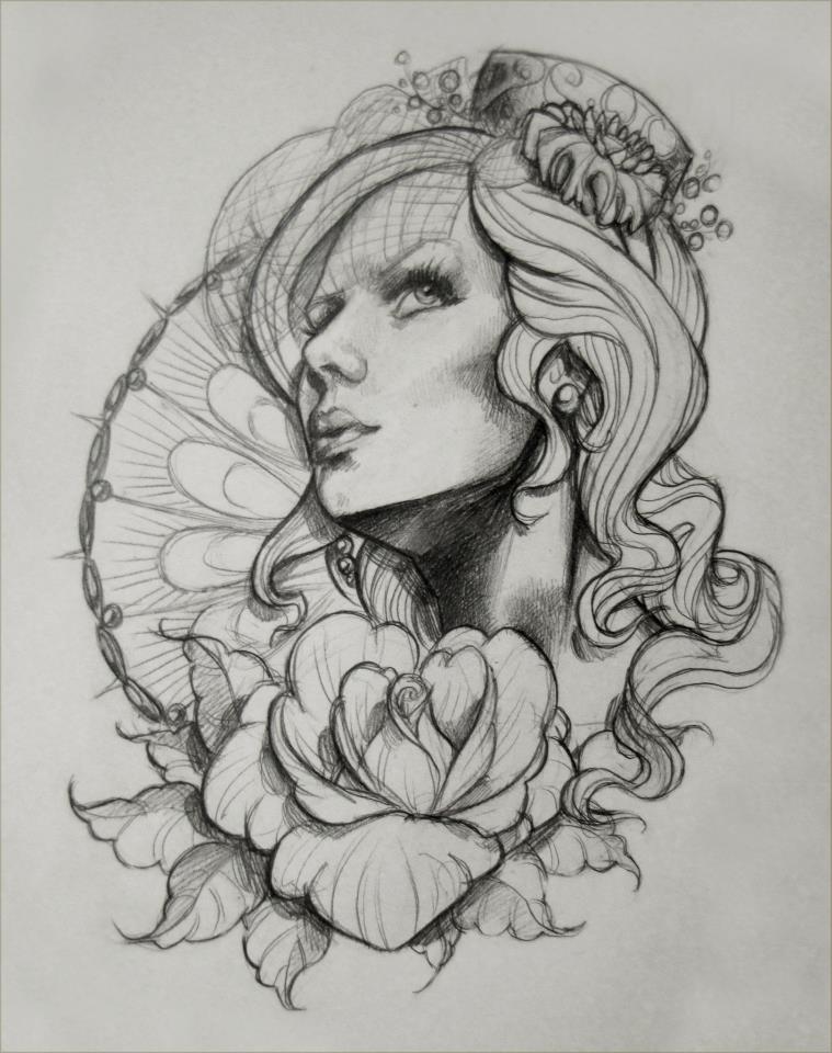 1010+ Free Download Tattoo Design Girl Face Idea Tattoo Images