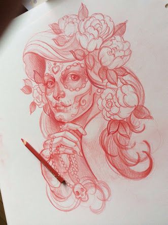 331x443 Pin Up Girl Tattoo Designs Images Mexican - Girl Tattoo Sketches