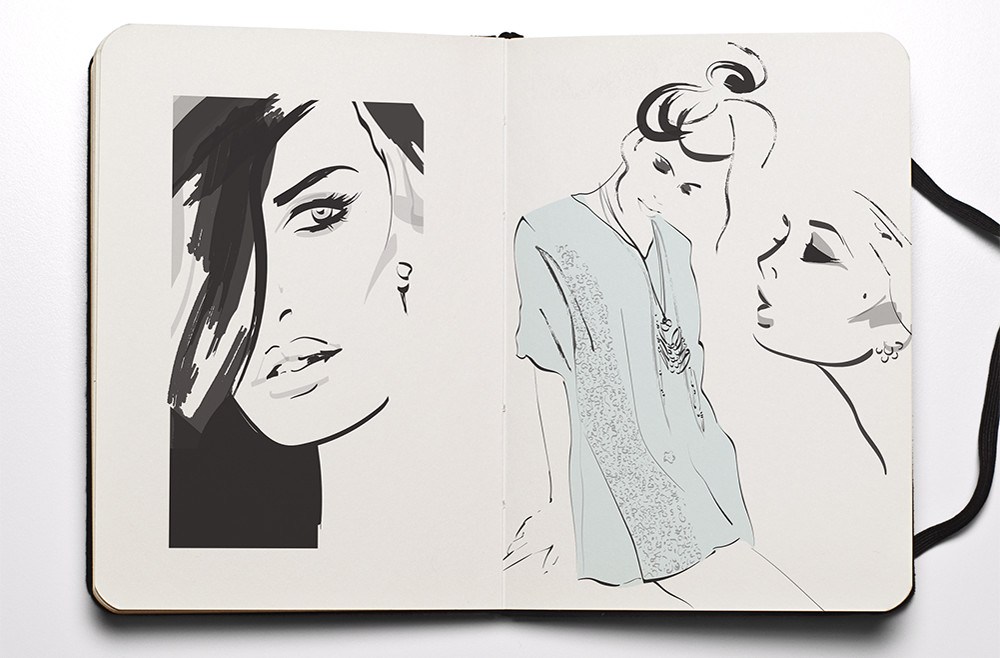 1000x658 Fashion Sketchbook Illustrations Matt Richards Illustration - Girls Sketch Book