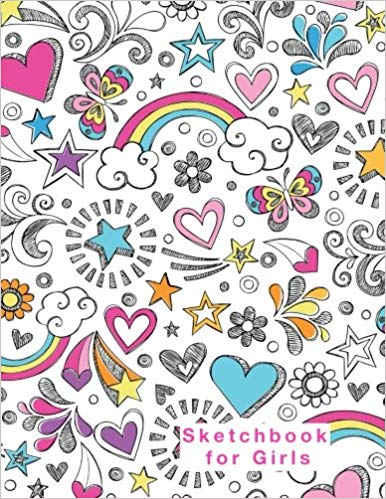 386x499 Sketchbook For Girls Blank Pages, 110 Pages, White Paper, Sketch - Girls Sketch Book