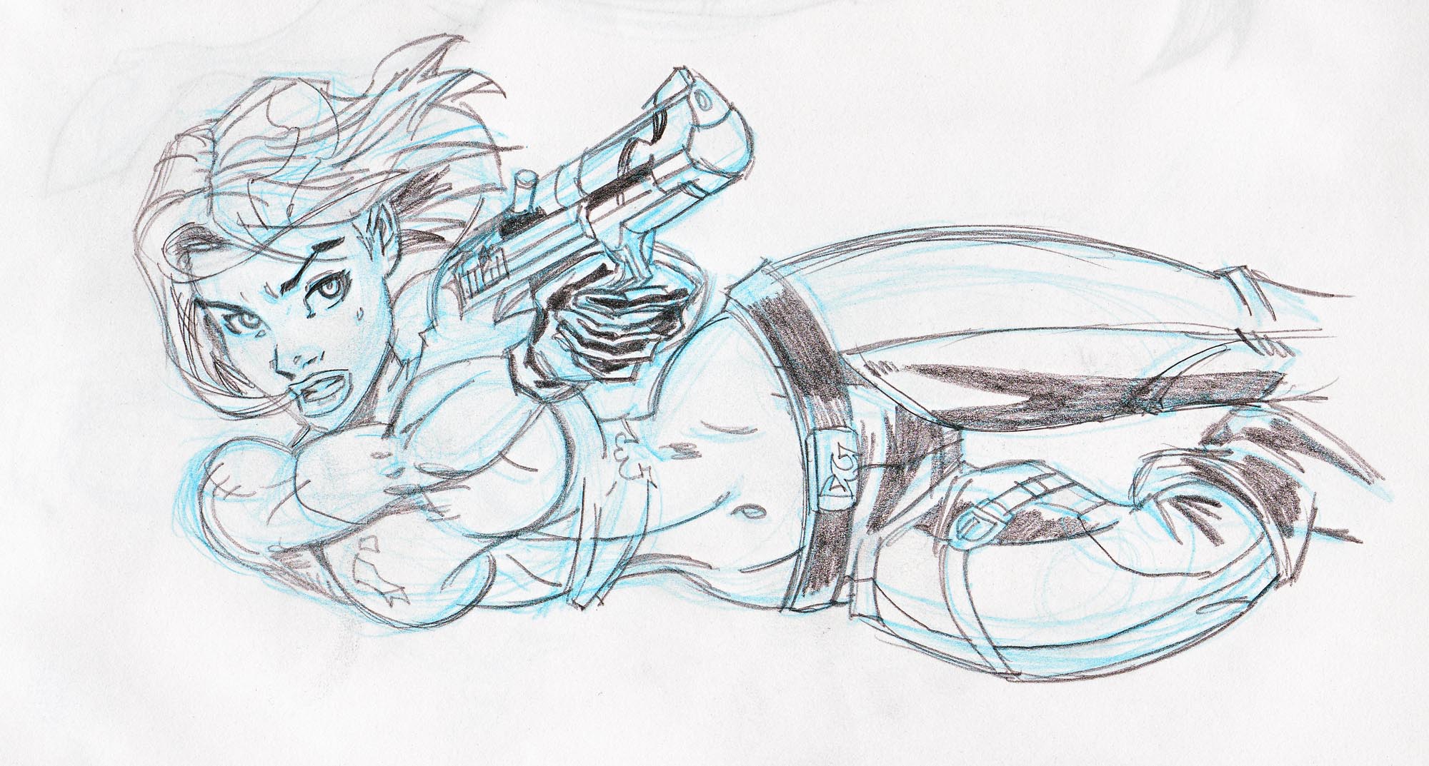 2000x1073 Danger Girl Sketchbook 19 By Qball13z - Girls Sketch Book