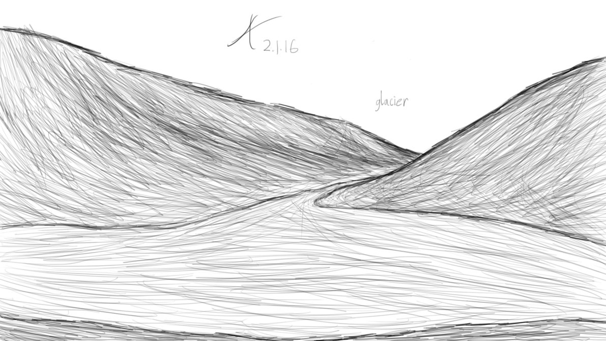 1191x670 Glacier Sketch By Aceunown - Glacier Sketch