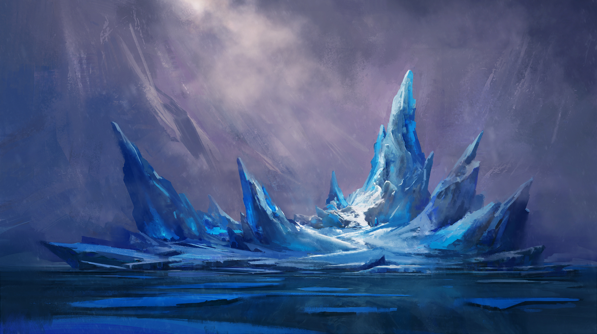 1920x1076 Glacier Sketch By Xenzo On Newgrounds - Glacier Sketch
