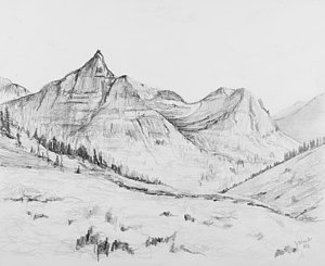 300x245 Mountain Glacier Drawings Fine Art America - Glacier Sketch