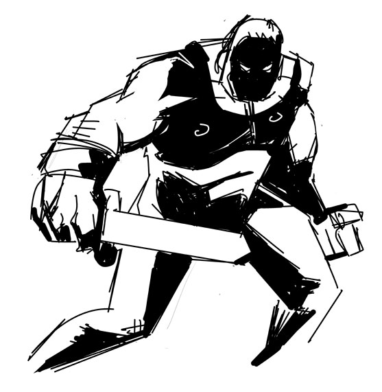 557x571 Adrian Salmon Art Gladiator Sketch - Gladiator Sketch