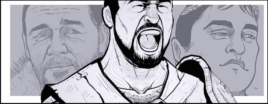 900x350 Art Spotlight Gladiator - Gladiator Sketch