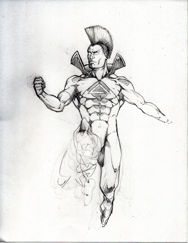 612x792 Dennis M. Sweatt Comic Book Creations And Design! Daliy Sketch - Gladiator Sketch