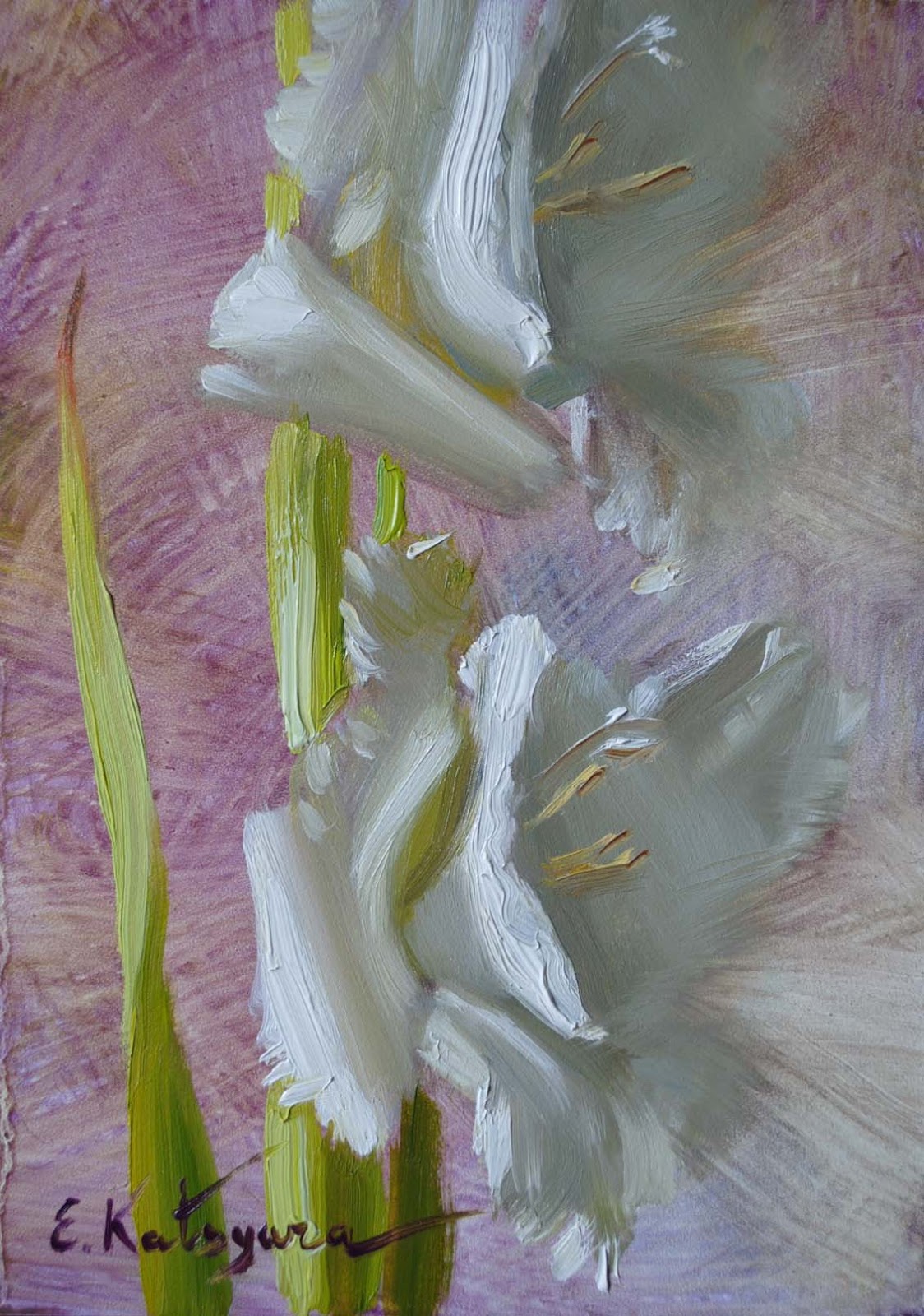 1124x1600 Paintings By Elena Katsyura Gladiolus Sketch - Gladiolus Sketch