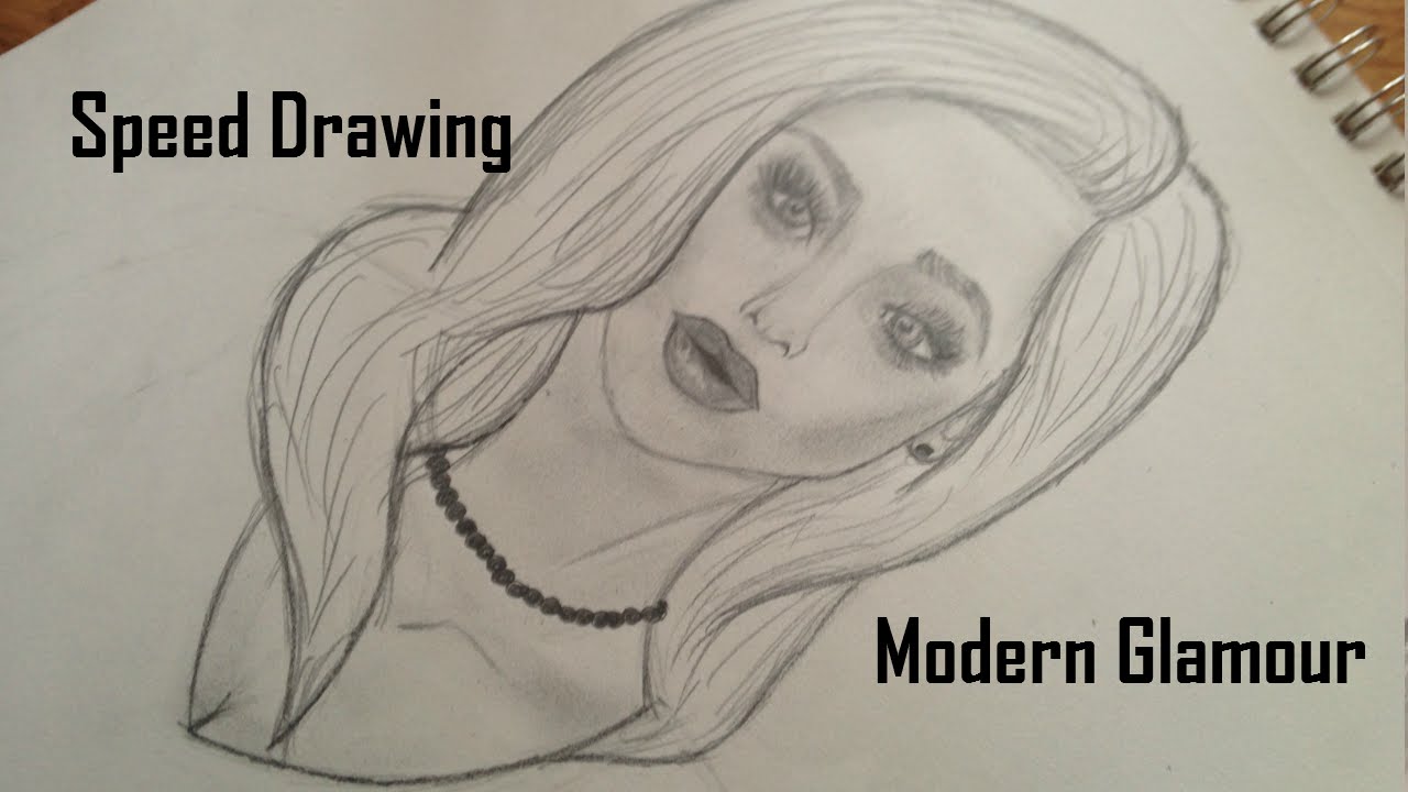 1280x720 Speed Drawing Modern Glamour - Glamour Sketch