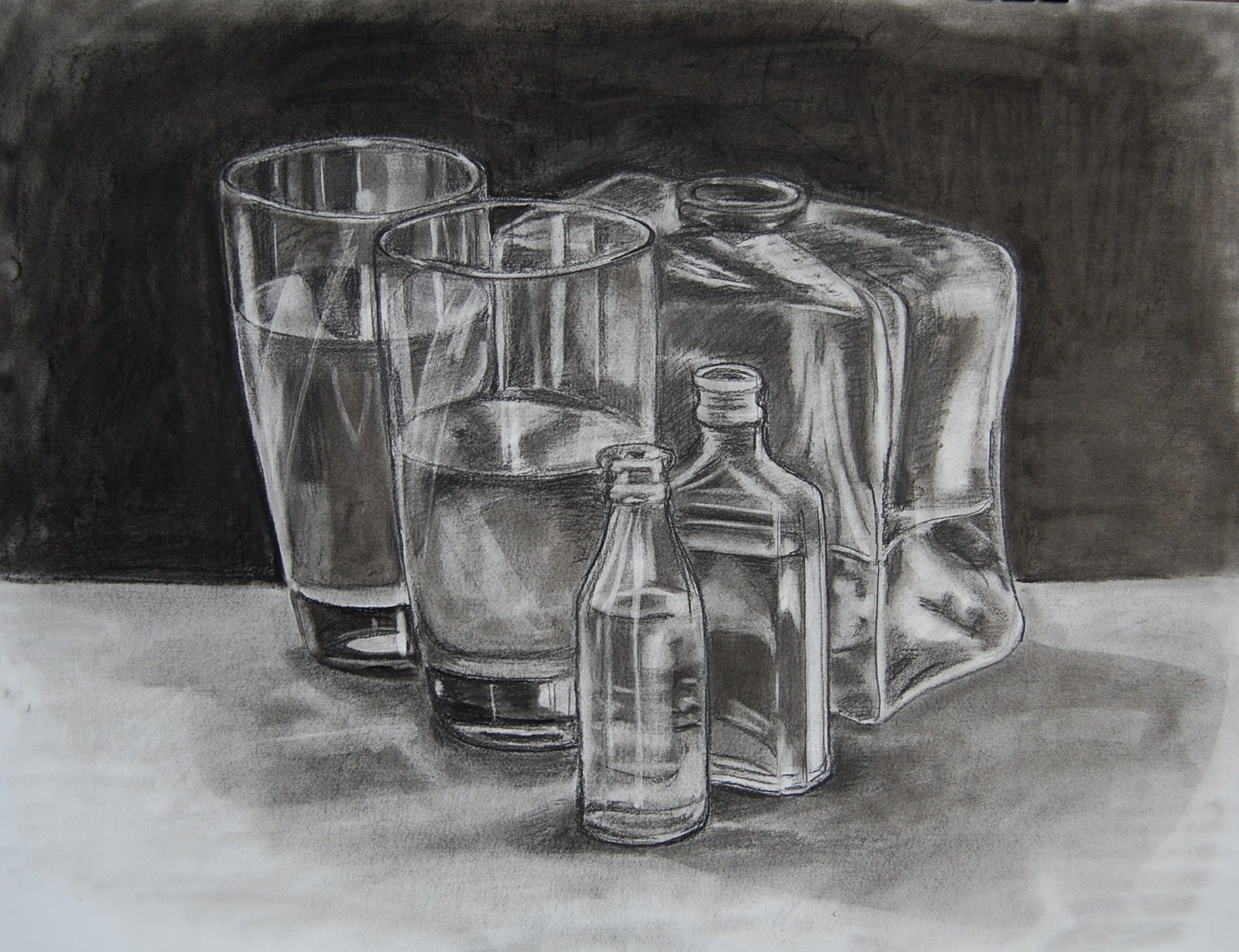 1791x1375 Five Glass Bottles Grunskm - Glass Bottle Sketch