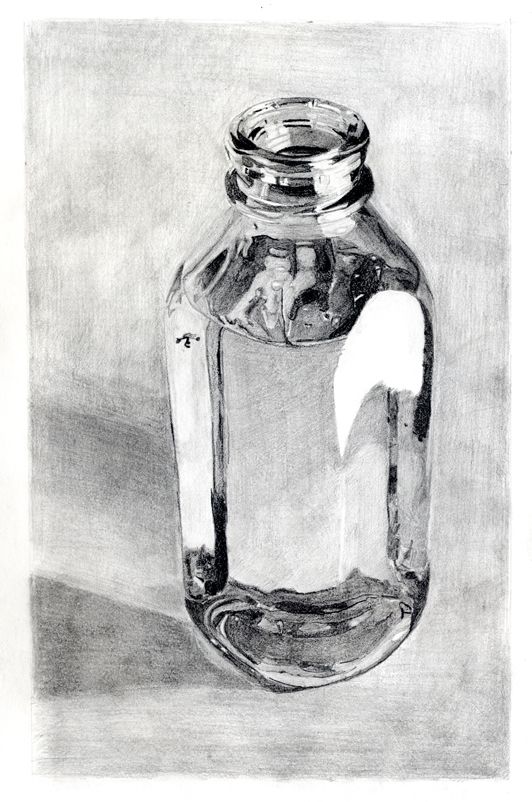 532x802 This Is Another Exercise From Class - Glass Bottle Sketch