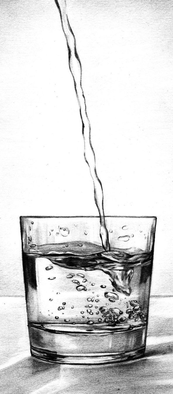 592x1347 Drawn Glass Easy - Glass Of Water Sketch