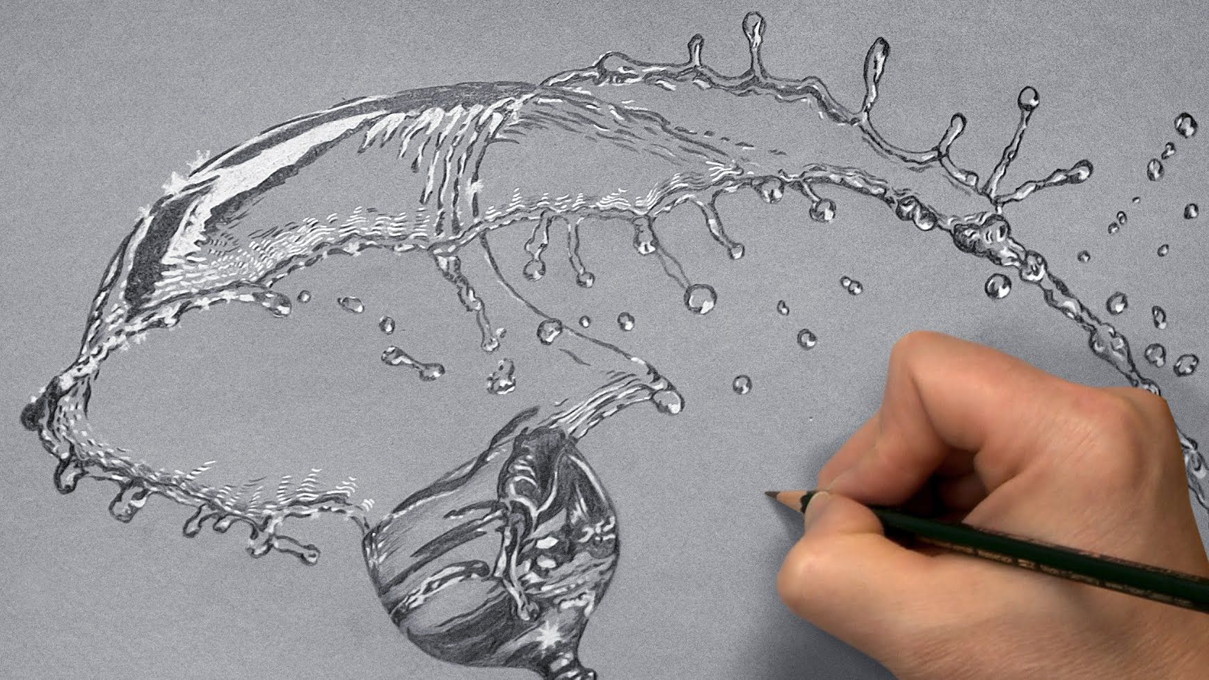 1738x978 Pencil Drawings Of Water How I Draw A Glass With Splashing Water - Glass Of Water Sketch