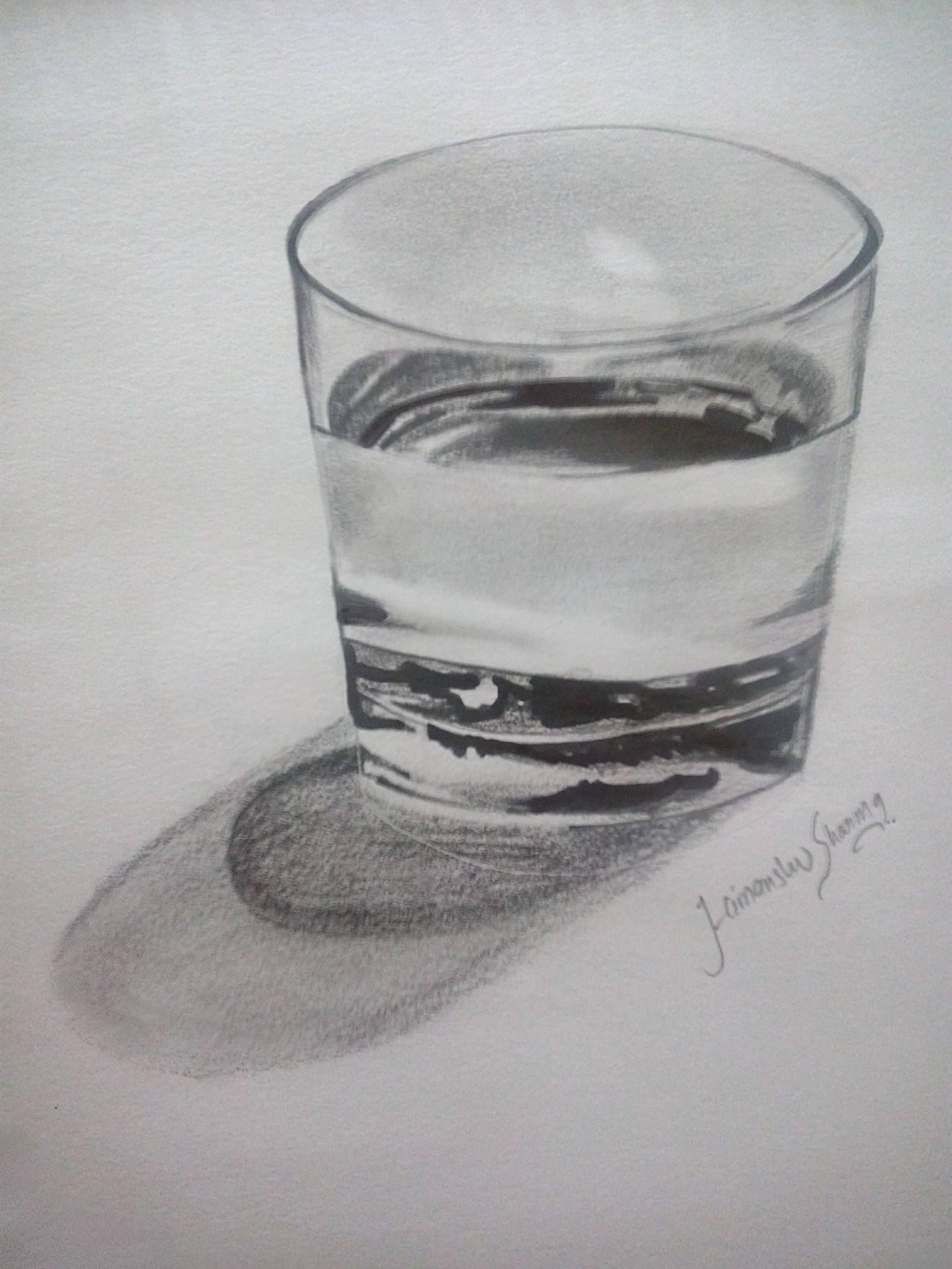 1440x1920 A Glass Of Water... Sketch Portal, Poem And Water - Glass Of Water Sketch