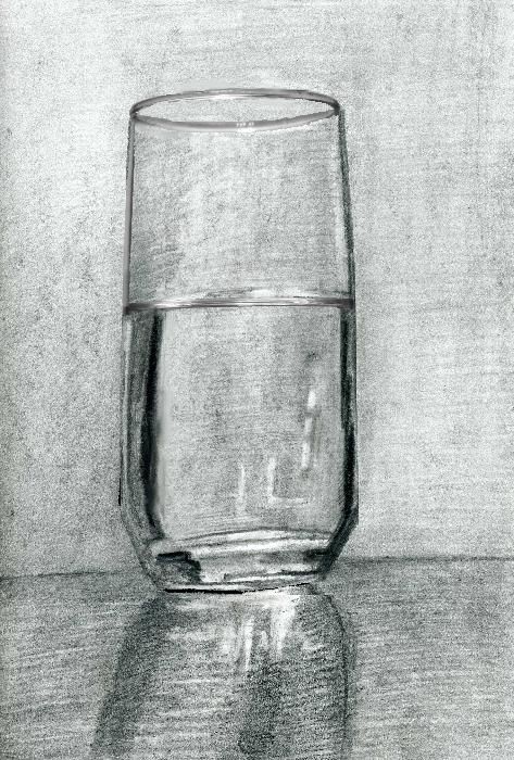 473x700 Drawing Painting Of A Glass Of Water (Part 1) Tips For Charcoal - Glass Of Water Sketch