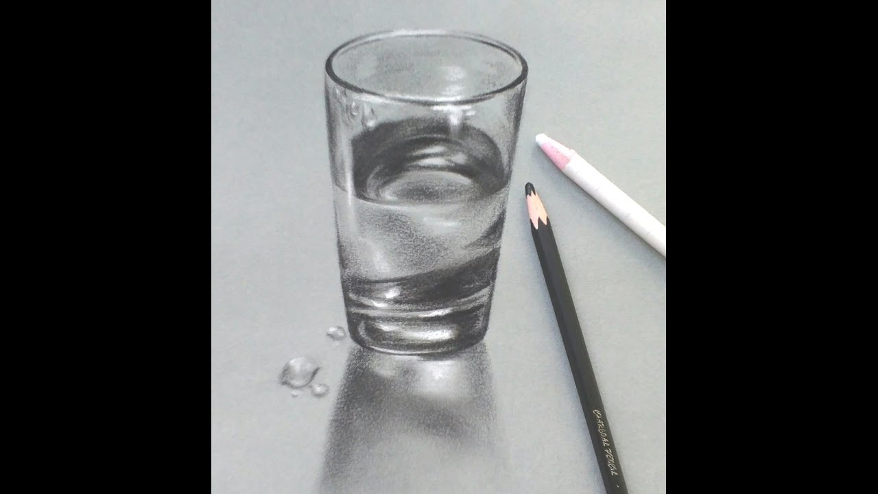 1280x720 How To Draw A Realistic Glass Of Water Very Easily Pencil Sketch - Glass Pencil Sketch