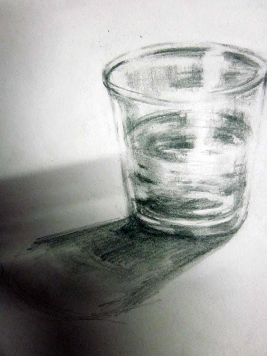 900x1200 My Artworks Pencil Sketches On Glass Effect - Glass Pencil Sketch