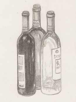 260x350 Download Bottle Pencil Sketch Clipart Glass Bottle Drawing - Glass Pencil Sketch