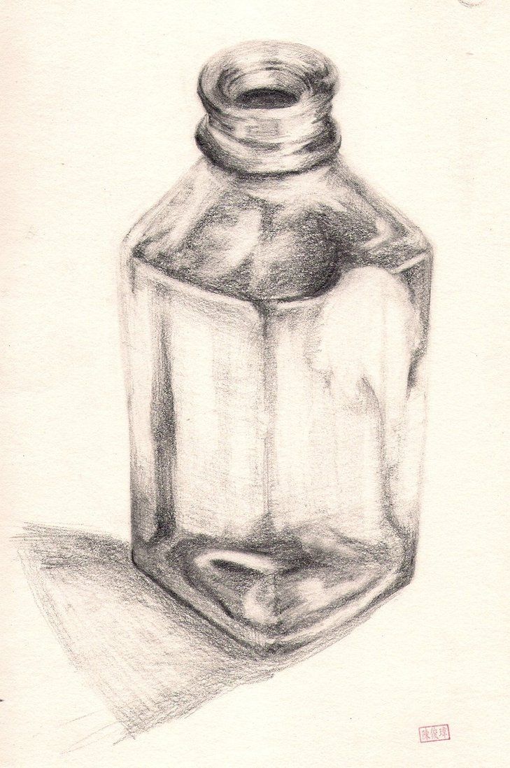 729x1097 This Is One Of The Assignments Given To Us In Our Basic Sketching - Glass Sketch