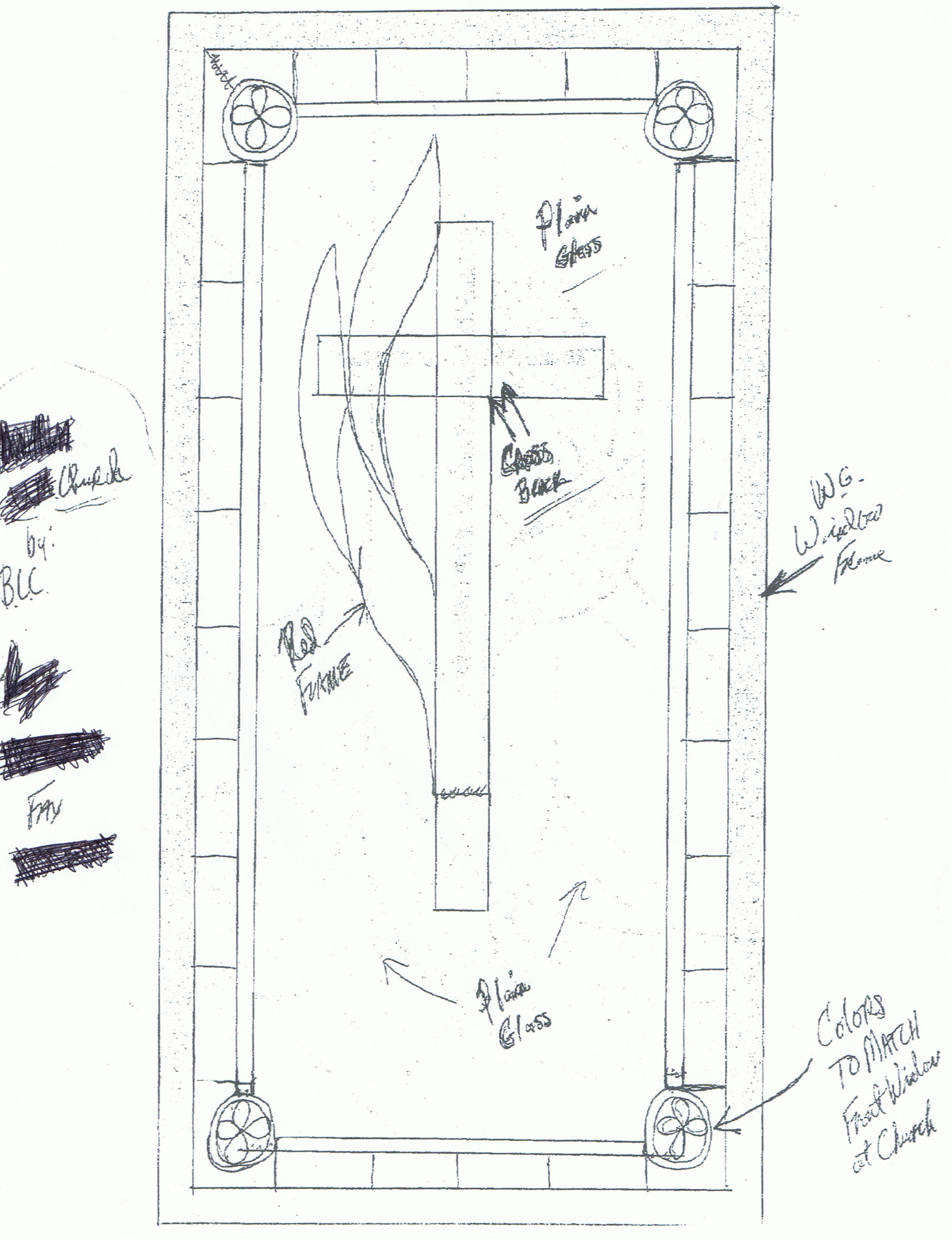 Glass Window Sketch at PaintingValley.com | Explore collection of Glass ...