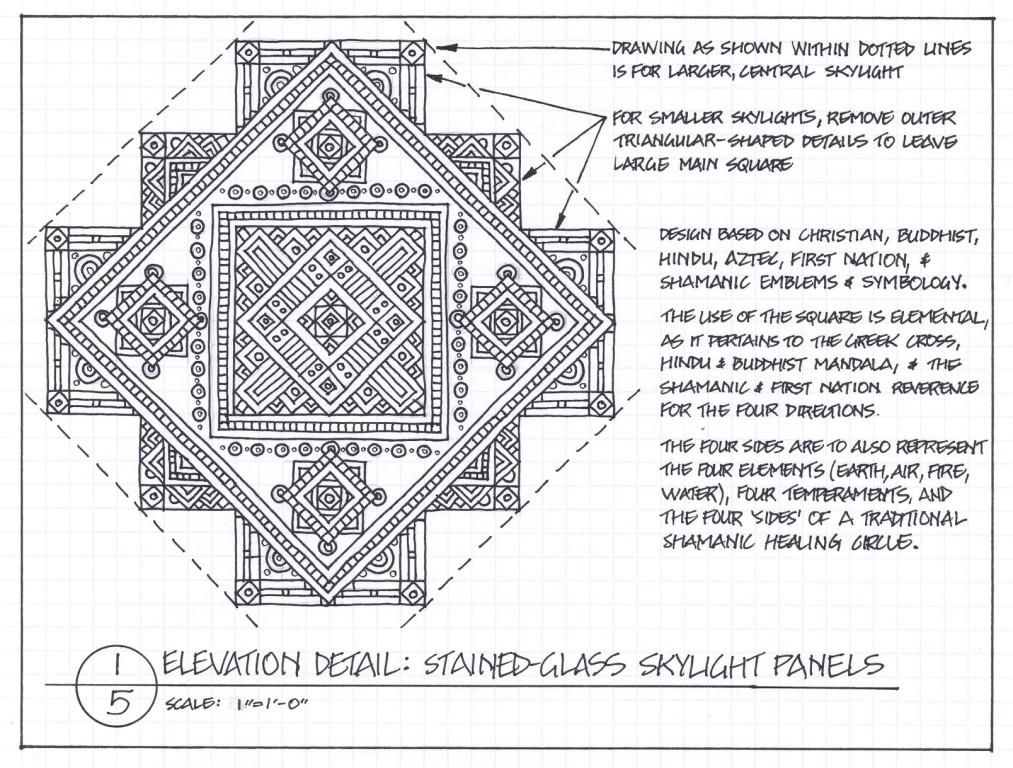 1013x768 Design Sketch Of Stained Glass Window Details, Inspired By - Glass Window Sketch