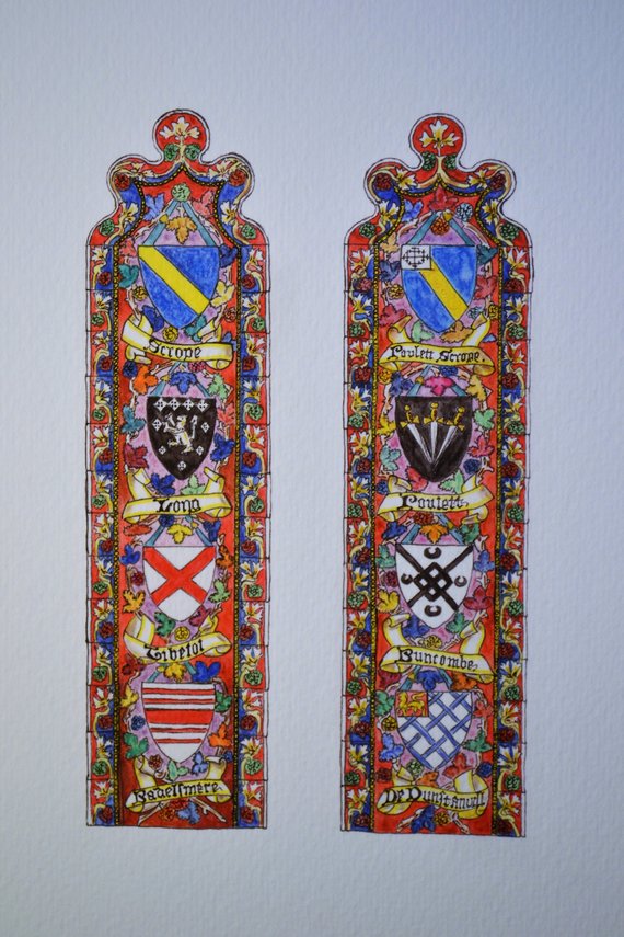 570x855 Stained Glass Window Sketch - Glass Window Sketch