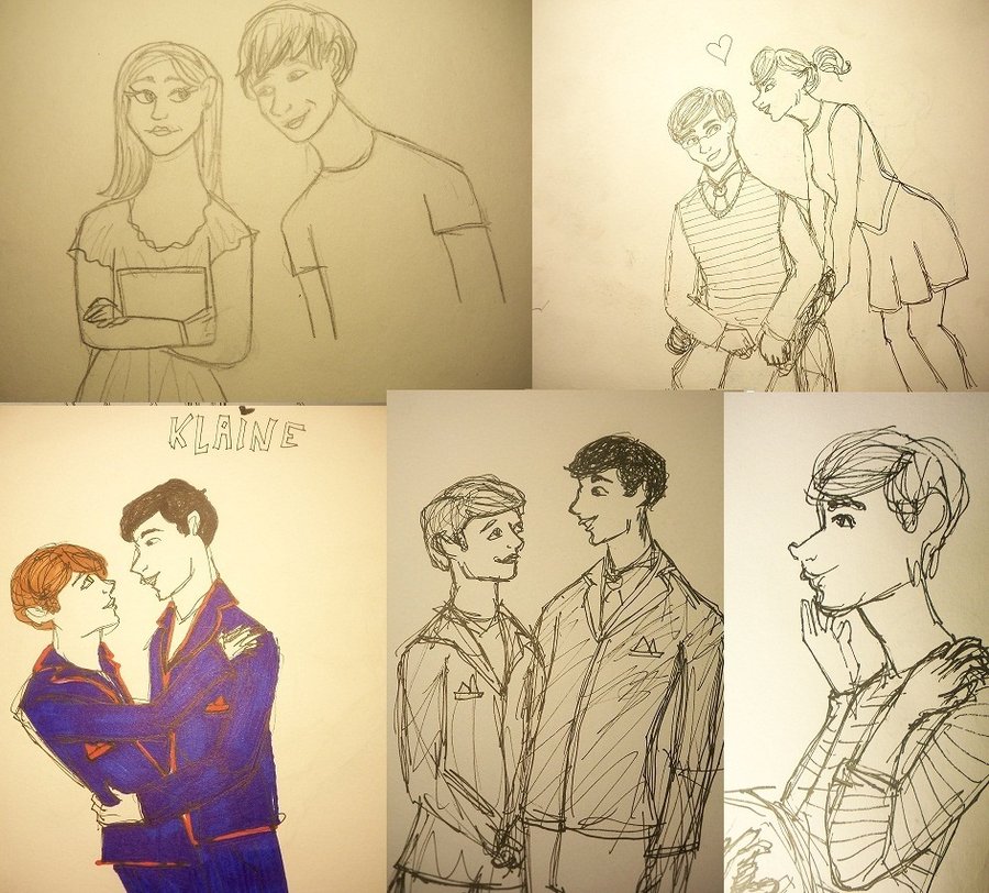 900x812 Glee Sketches By Padfootlestrange - Glee Sketches
