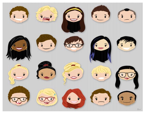 600x471 Green Sketches And Ham Glee Noggins - Glee Sketches