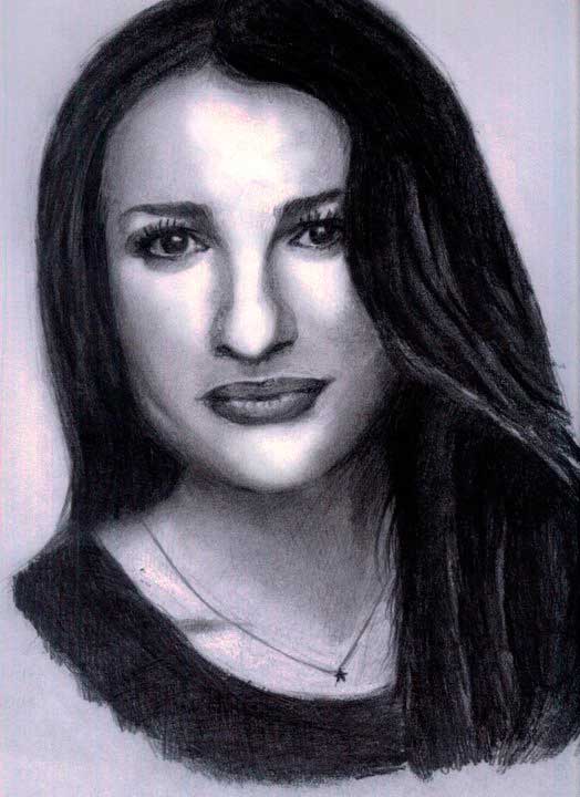524x720 Lea Michelle A.k.a Rachel Berry Of Glee Sketches - Glee Sketches