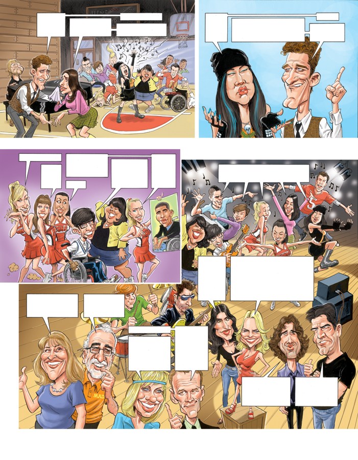 701x900 Richmond Illustration Inc. - Glee Sketches
