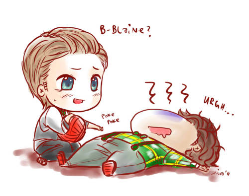 500x395 Chibi Klaine Kurt Hummel Glee Blaine Anderson My Artwork Requests - Glee Sketches