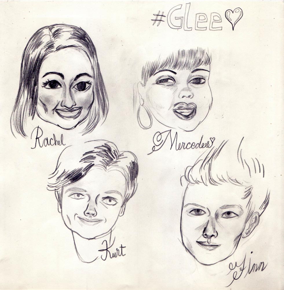981x1000 Glee Sketches Shanon Duffey Weltman - Glee Sketches
