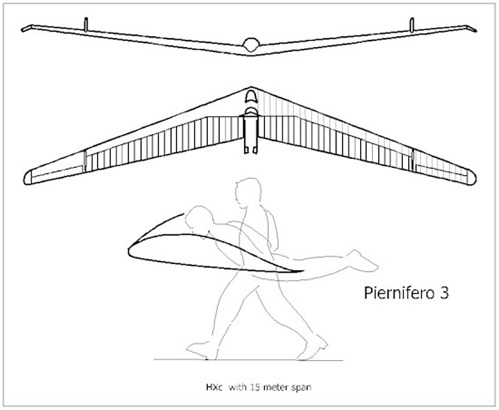 499x410 Horten Hxc - Glider Sketch