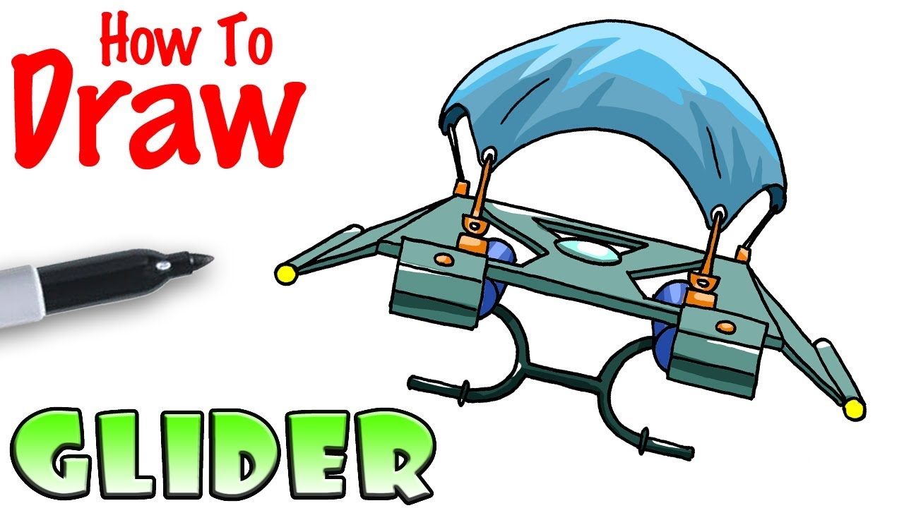 1280x720 how to draw a glider fortnite glider sketch - supply drop fortnite drawing