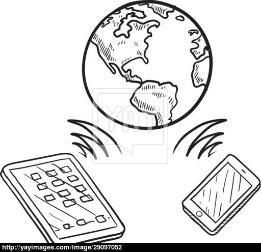 512x495 Global Communication Vector Sketch Vector - Global Sketch