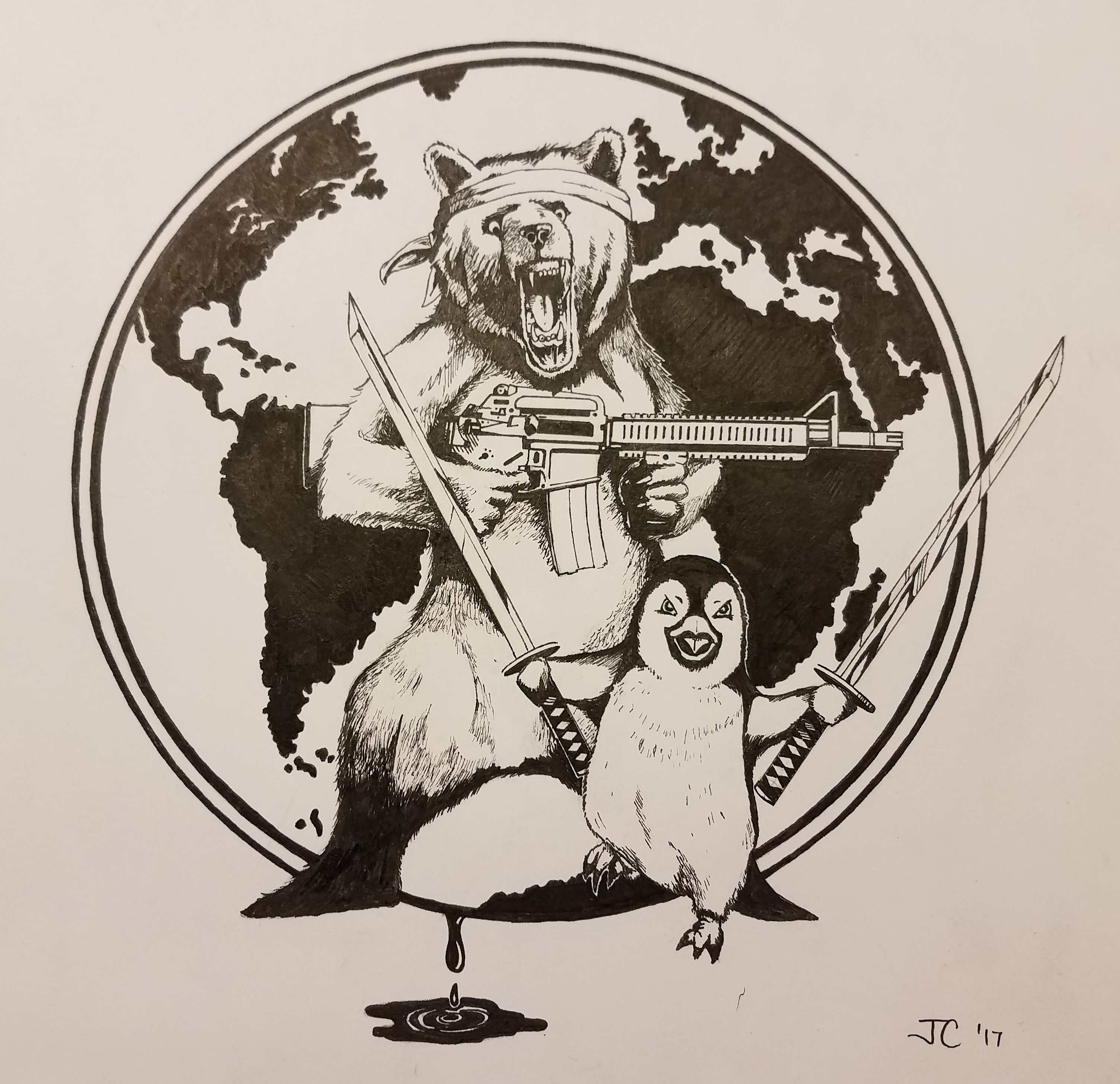 3010x2913 Fight Global Warming - Global Warming Sketch