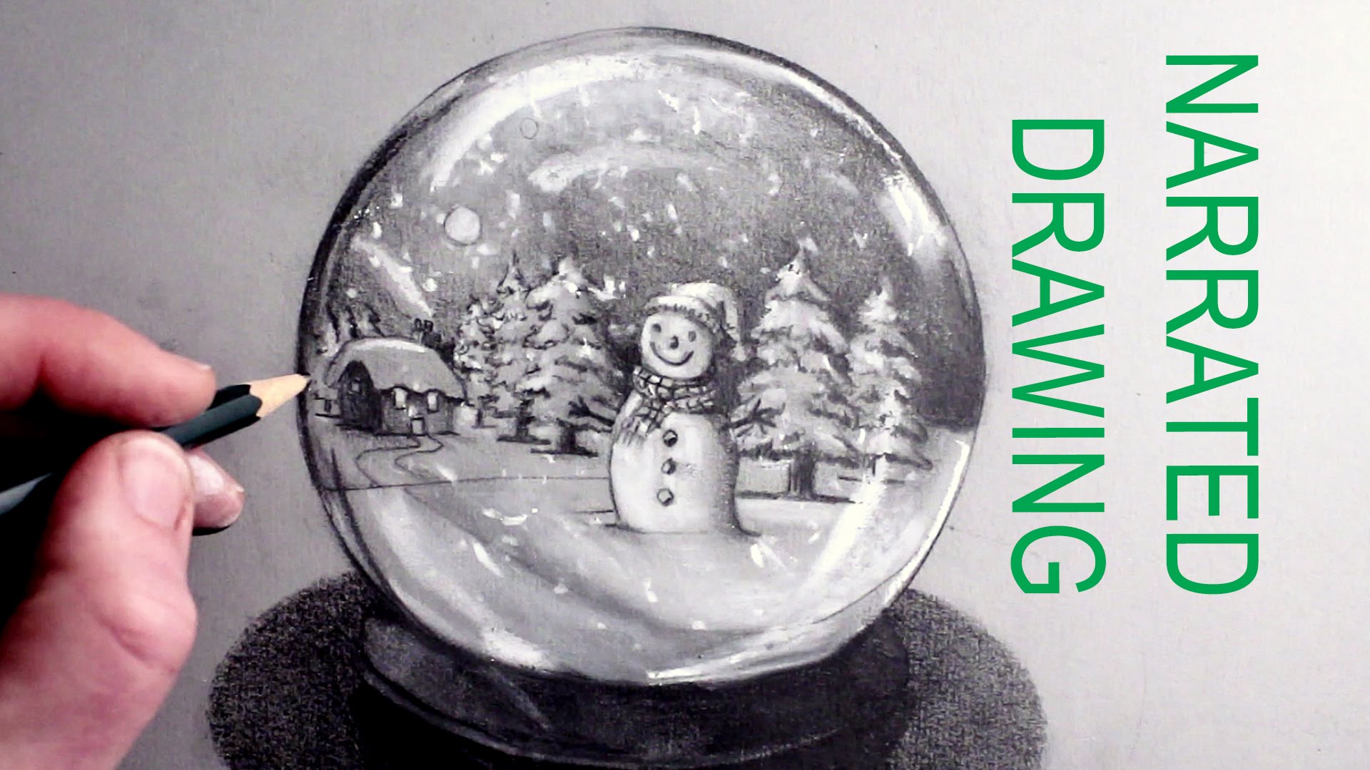 1920x1080 How To Draw A Snow Globe Narrated Drawing - Globe Sketch