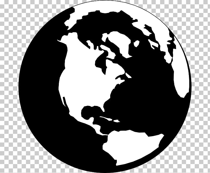 728x601 World Globe Black And White , Earth S Black, White And Black - Globe Sketch