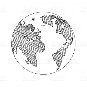 300x300 World Map Globe Sketch Vector Gm Geekchicpro - Globe Sketch