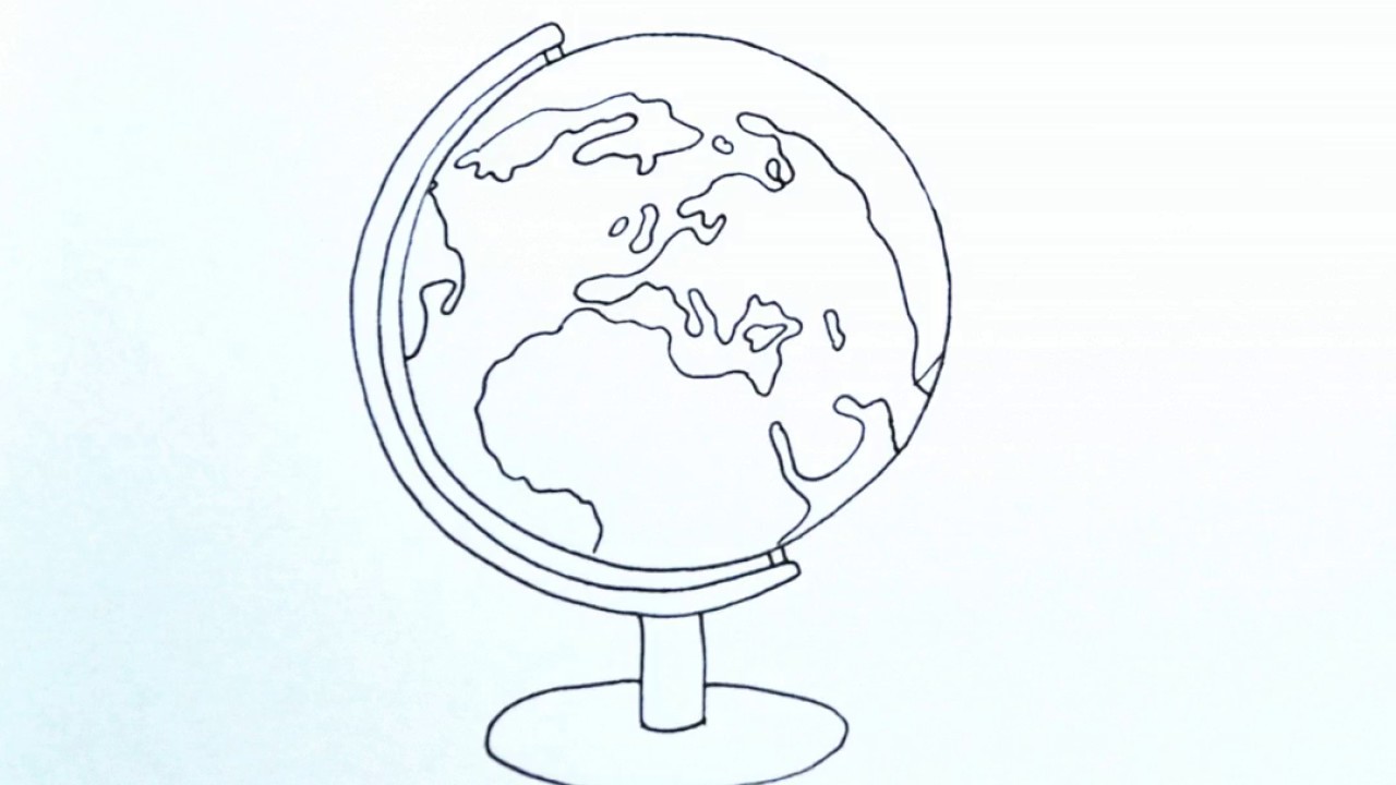 1280x720 Globe Sketch Animation - Globe Sketch