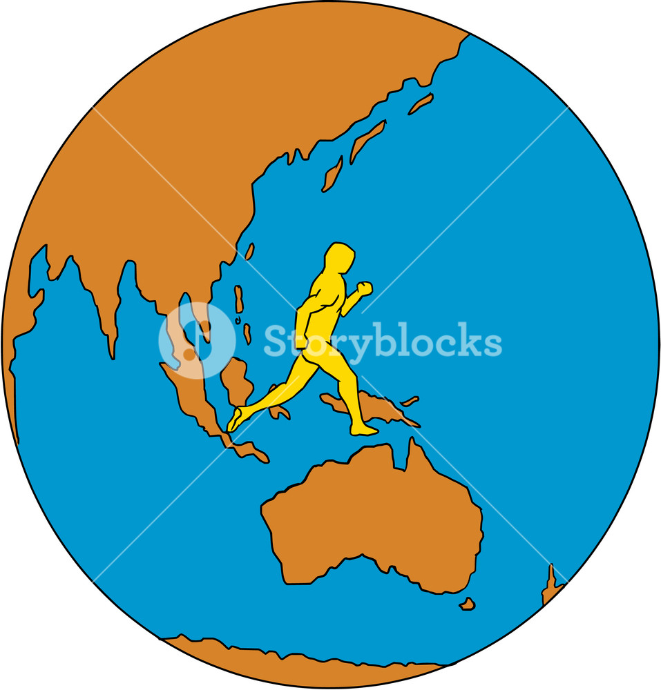 957x1000 Drawing Sketch Style Illustrations Of Marathon Triathlete Runner - Globe Sketch