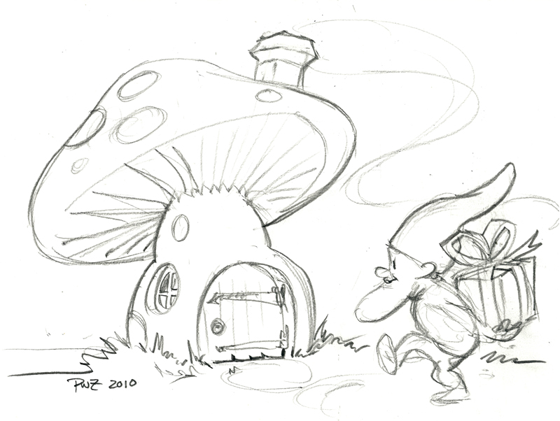 800x602 Zillustration Studio News Gnome For Holidays Sketch - Gnome Sketch