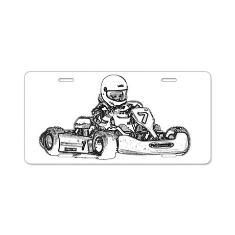 460x460 Go Kart Racing Aluminum License Plates - Go Kart Sketch