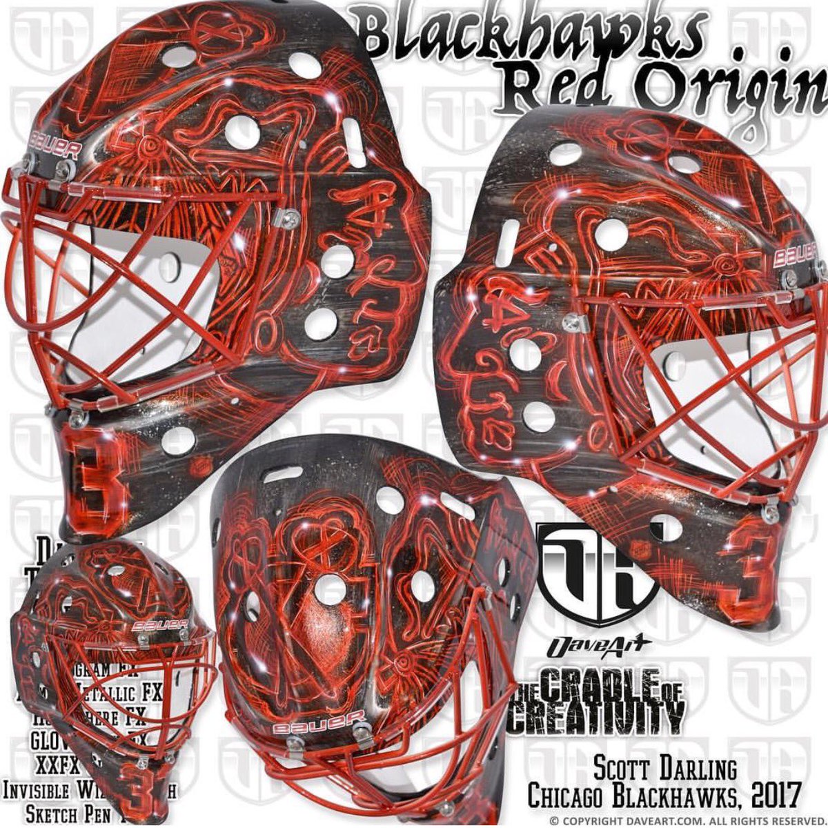 1200x1200 I Love Goalies! Scott Darling 2016 17 Mask - Goalie Mask Sketch